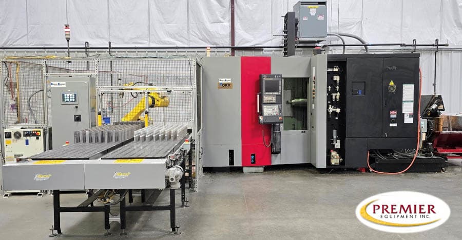 Okk Hmc400 With Fanuc Robot System 4-Axis Cnc Horizontal Machining Center 